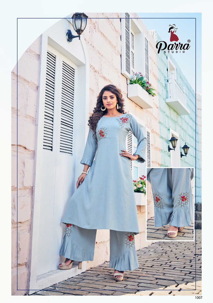 Parra Angelina 1 Stylish Festive Wear Fancy Kurti With Bottom Collection